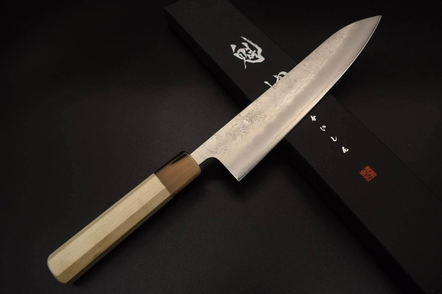 Kaishin Ginsan Nashiji Gyuto 210mm (Oak - Indigo)