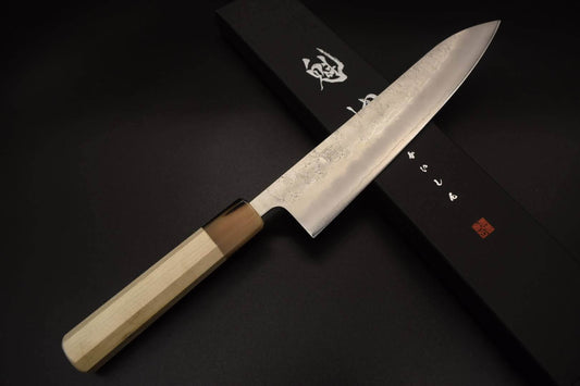Kaishin Ginsan Nashiji Gyuto 210mm (Oak - Indigo)