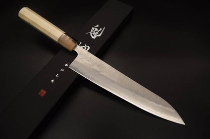 Kaishin Ginsan Nashiji Gyuto 210mm (Oak - Indigo)
