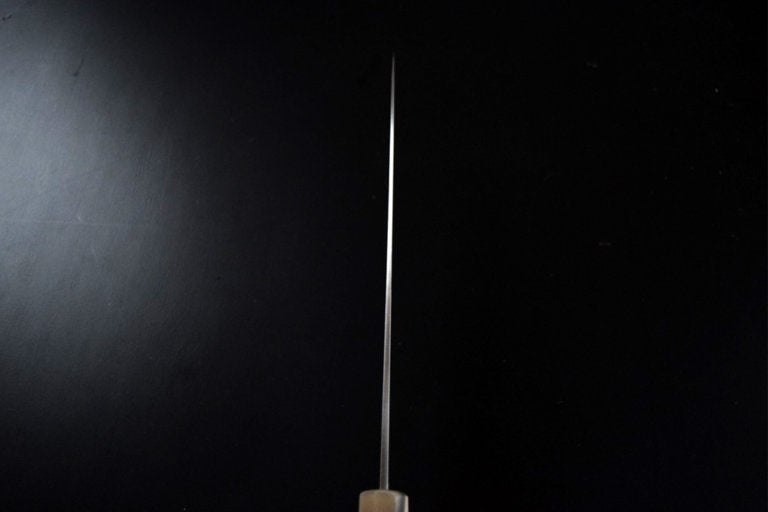 Kaishin Aogami Super Thin Kiristuke 240mm (Octagonal magnolia wood with buffalo horn - white color)