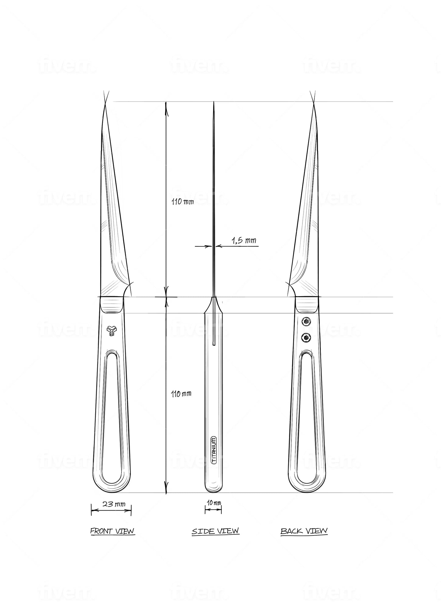 (STARKEN) OMNI Titanium Paring Knife - TITANION