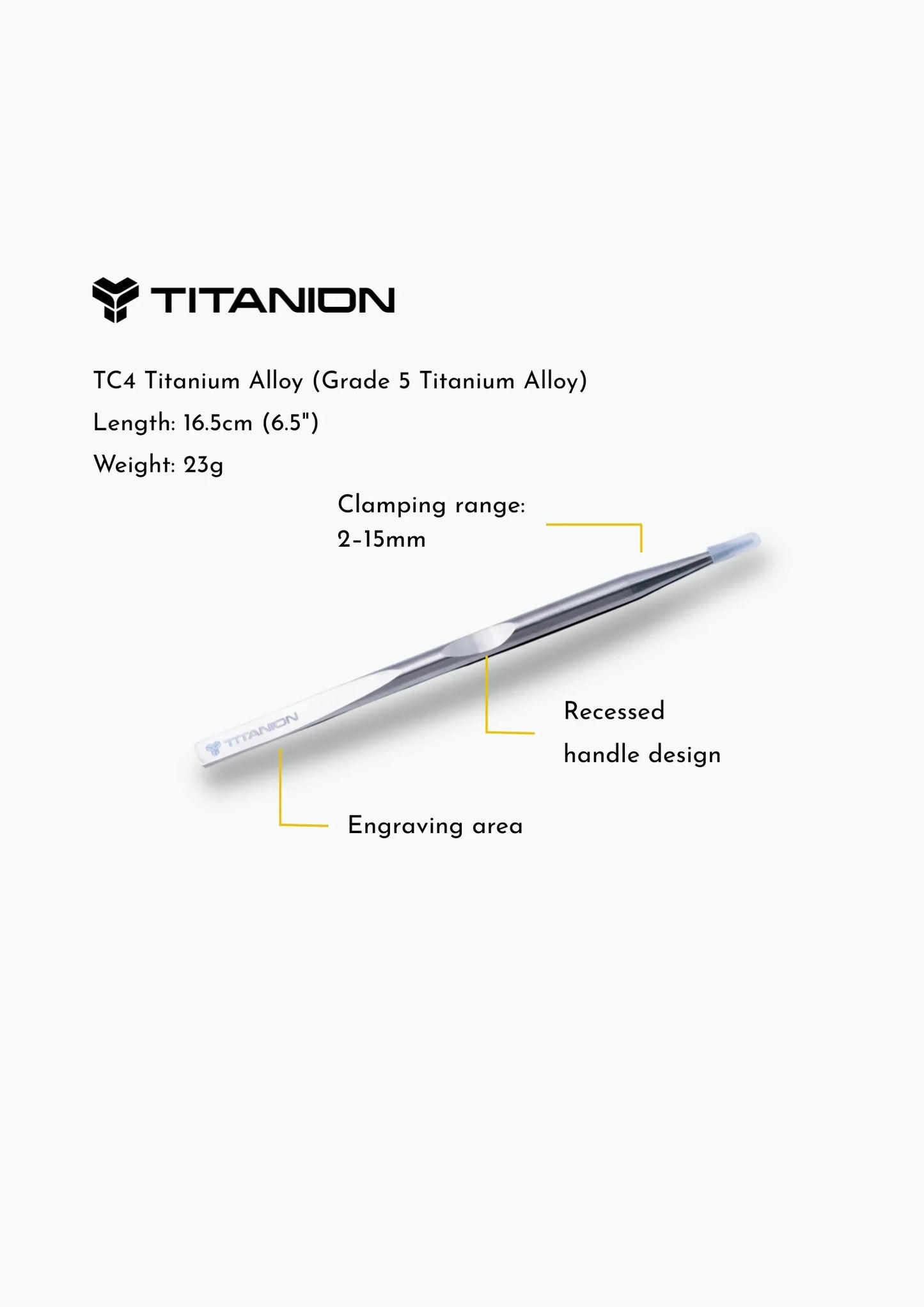(WICK 2.0) Titanium Plating Tweezers 16.5cm / 6.5”