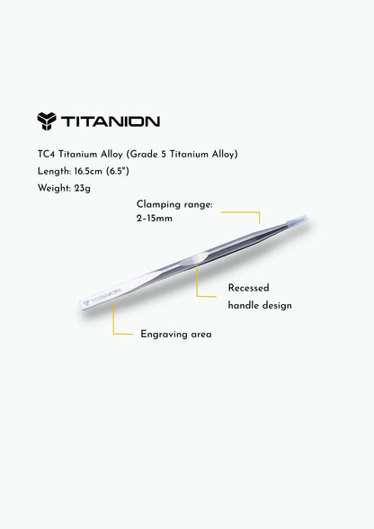 (WICK 2.0) Titanium Plating Tweezers 16.5cm / 6.5”